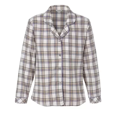 Bamboo Cotton Flannel Pyjamas, Nordic Blue Check Bamboo Cotton Flannel Pyjamas, Nordic Blue Check