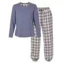 Lady Avenue - Bamboo Cotton Flannel Pyjamas, Nordic Blue Check Lady Avenue - Bamboo Cotton Flannel Pyjamas, Nordic Blue Check