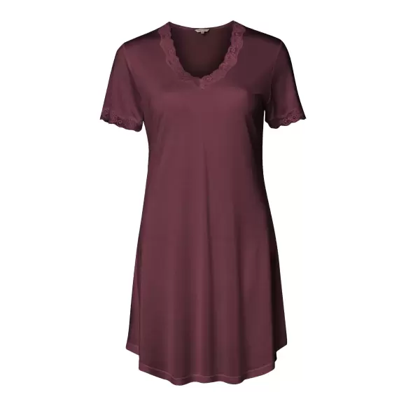 Lady Avenue - Silk Jersey Natkjole, Vintage Ruby Lady Avenue - Silk Jersey Natkjole, Vintage Ruby