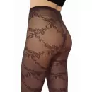 Wolford - Floral Lace Tights, Dark Wood