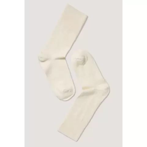 Fine Wool Ankelstrømpe, Offwhite