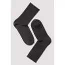 NOTE - Ankelstrømpe Wool Roll-Top, Grey Melange NOTE - Ankelstrømpe Wool Roll-Top, Grey Melange
