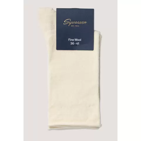 Ankelstrømpe Wool Roll-Top, Offwhite Ankelstrømpe Wool Roll-Top, Offwhite