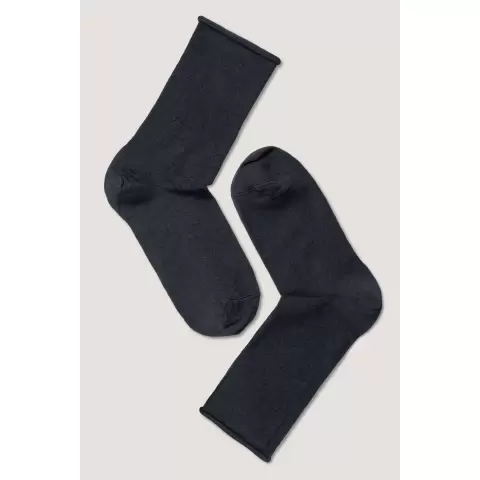 Ankelstrømpe Wool Roll-Top, Navy