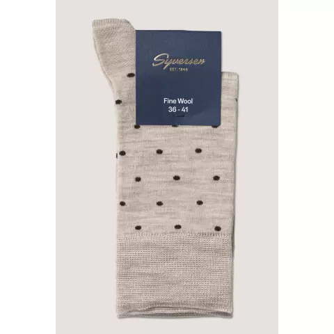 Ankelstrømpe Fine Wool, Beige Ankelstrømpe Fine Wool, Beige