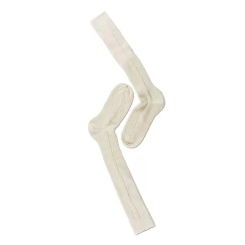 Knee-High Wool Cable Knit, Offwhite