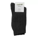 NOTE - Ankelstrømpe Wool Cable Knit, Antracite NOTE - Ankelstrømpe Wool Cable Knit, Antracite