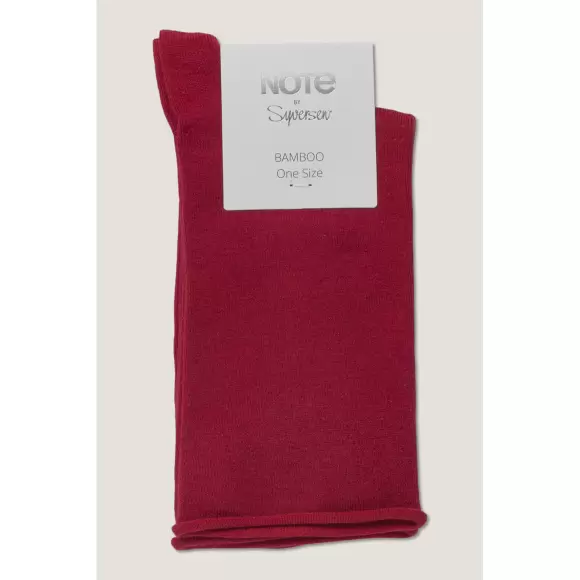 NOTE - Bambus Ankelstrømpe, Deep Red NOTE - Bambus Ankelstrømpe, Deep Red
