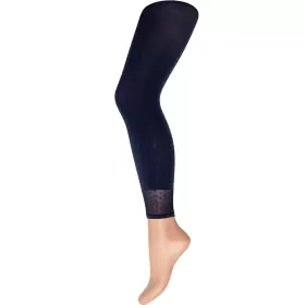 Leggings Capri W/Mesh Dots, Blue Iris