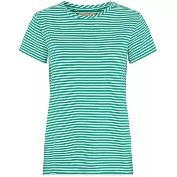 Soft Rebels - Elle T-Shirt Stripes, Emerald W. Snow White