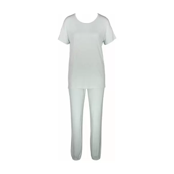 Triumph - Kortærmet Stribet Pyjamas, Light Green