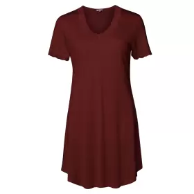 Silke Natkjole Kort Ærme, Rhodondendron
