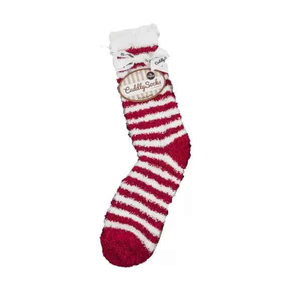 Taubert Textil - Relax Socks, Rød/Hvid
