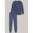 Schiesser - Langærmet Pyjamas, Blå