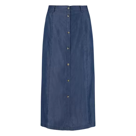 Soft Rebels - SRValeria Midi Nederdel, Rinse Wash Soft Rebels - SRValeria Midi Nederdel, Rinse Wash