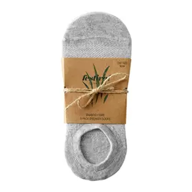 Bamboo Sneaker Sock 3-Pack, Grey