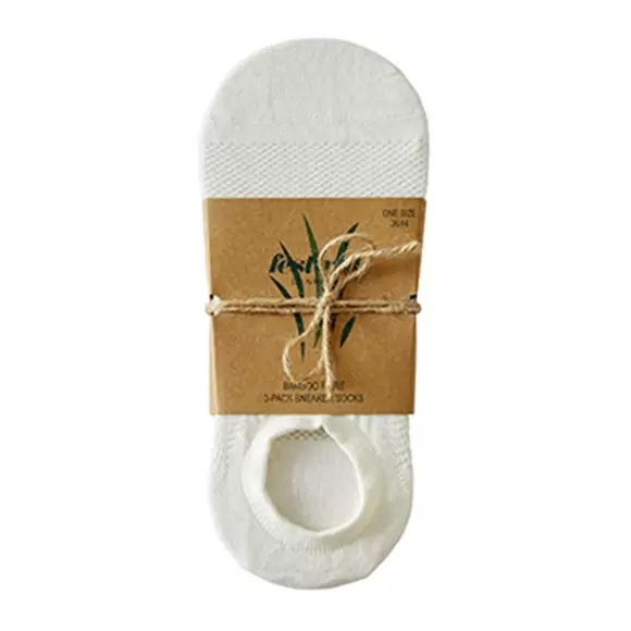 Festival - Bamboo Sneaker Sock 3-Pack, OffWhite