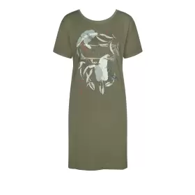 Mix & Match Kortærmet Natkjole, Sage Green