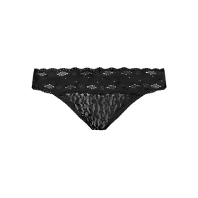Halo Lace String, Black